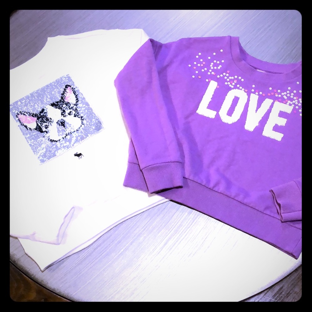 ❌❌SOLD❌❌Girl’s Light Sweatshirts Bundle 🌹size7/8